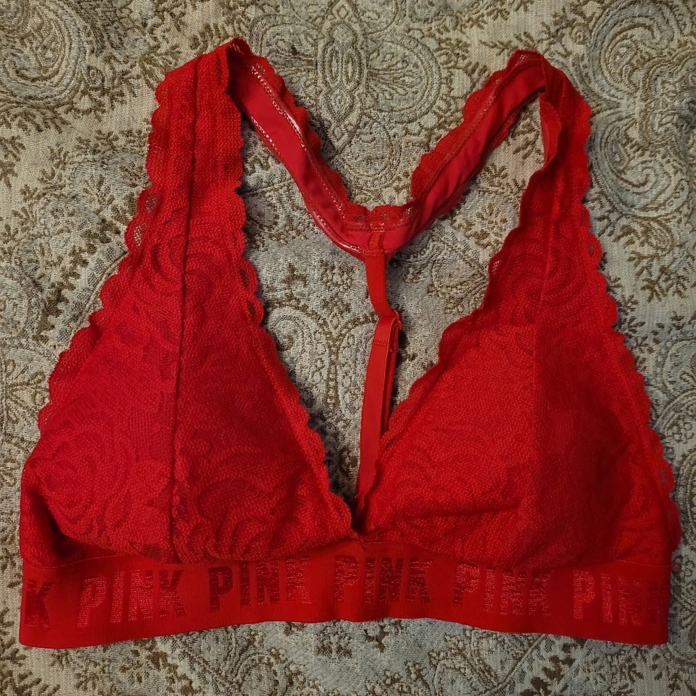 PINK Victoria's Secret Lace halter Bralette